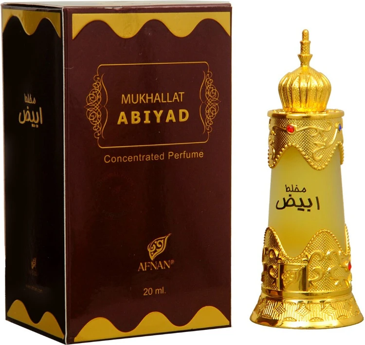 AFNAN Mukhallat Oud Amber and Oud (Mukhallat Abiyad) Made in Dubai Perfume Floral Attar  (Blends (mukhallat)) 20ml 